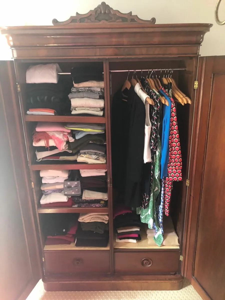 Antique Solid Wood Wardrobe - Image 2