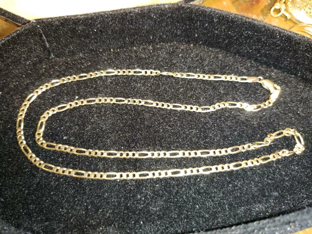 CHUNKY FIGARO, 9CT Solid Gokd 18"Long 7.15g Chain - Image 2