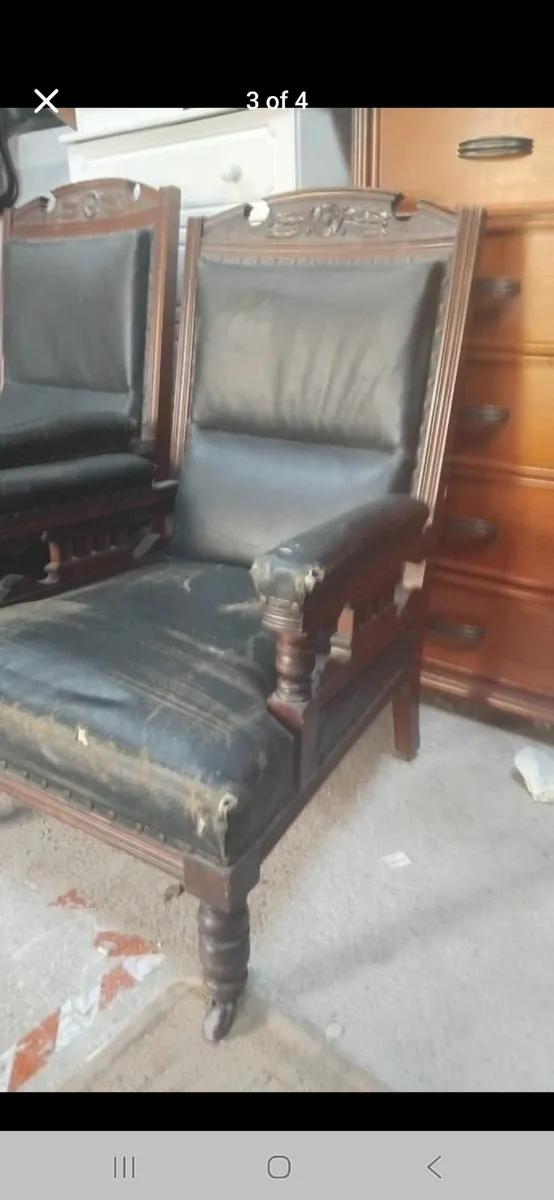 Antique chairs x 2 - Image 2