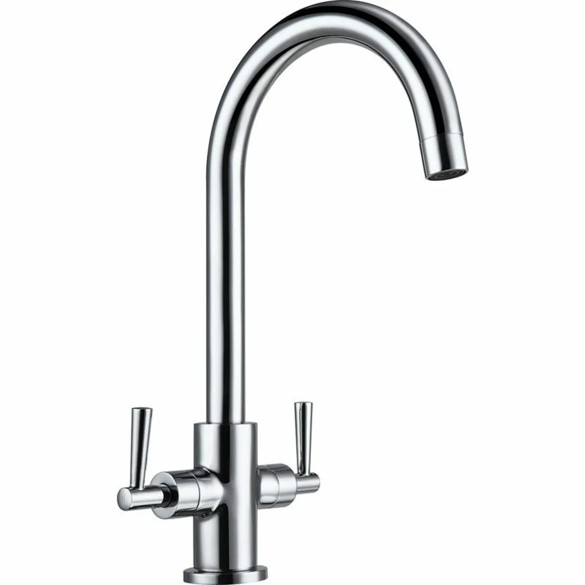 Kitchen Sink Mixer Tap | Chrome Faucet Swan Neck - Image 1