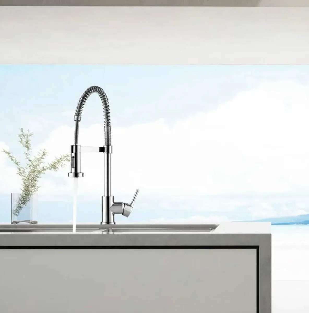 Pull-Out Kitchen Sink Rinser Tap | Chrome - Image 4