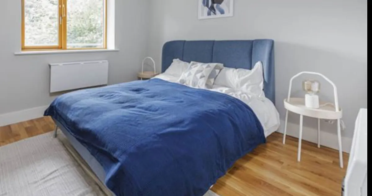 IKEA matching light blue bed and desk chair - Image 1