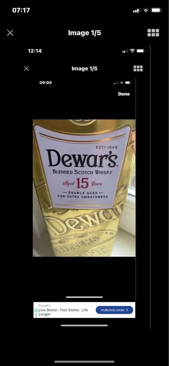Dewars 15 Yrs Aged Metal Box - Image 1