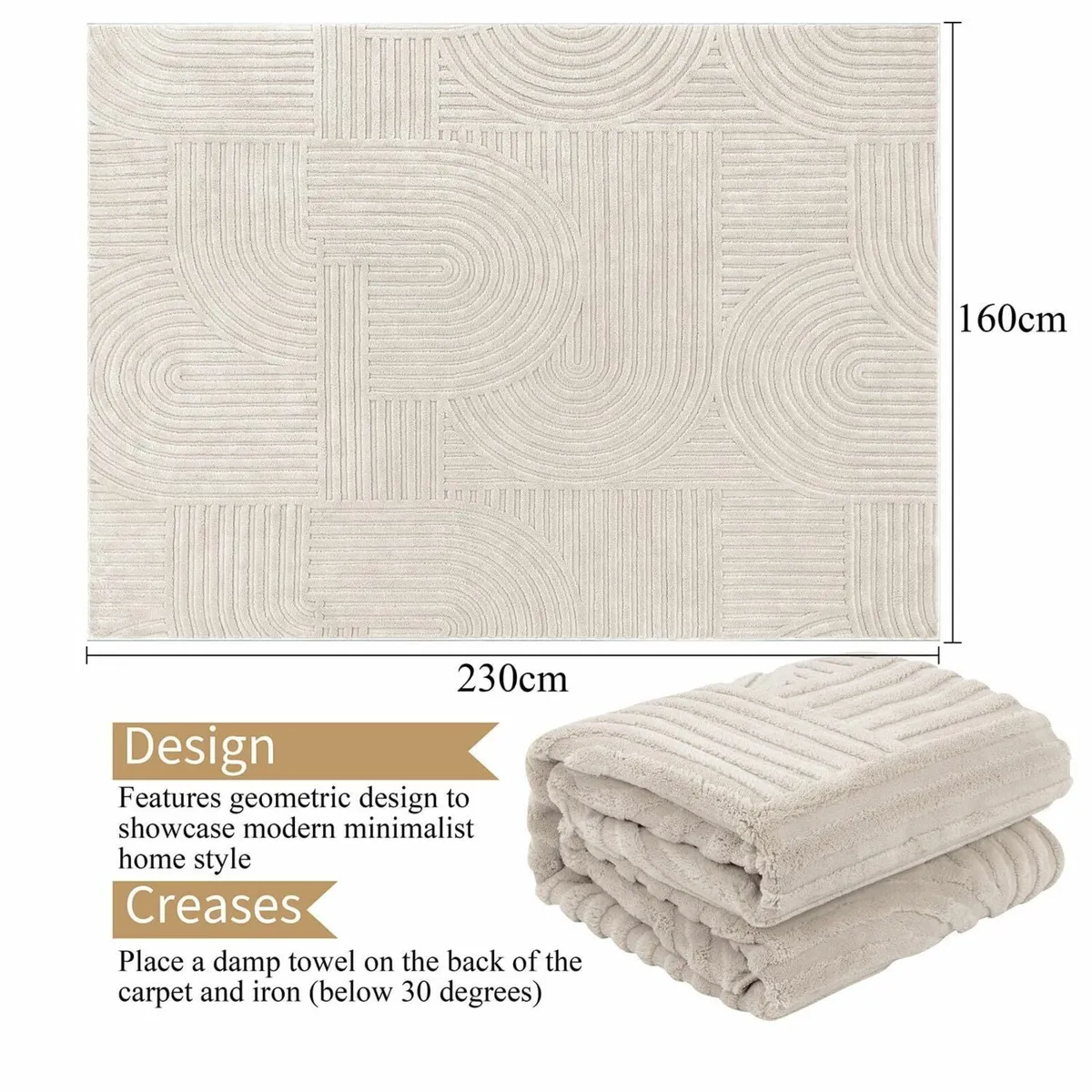 Large Rugs Living Room Fluffy Short Pile Washable - Image 2