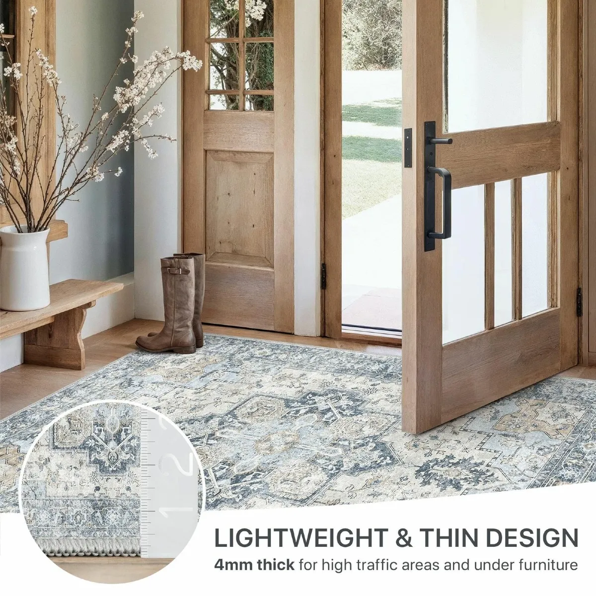 Machine Washable Rugs Living Room 160x230cm - Image 4