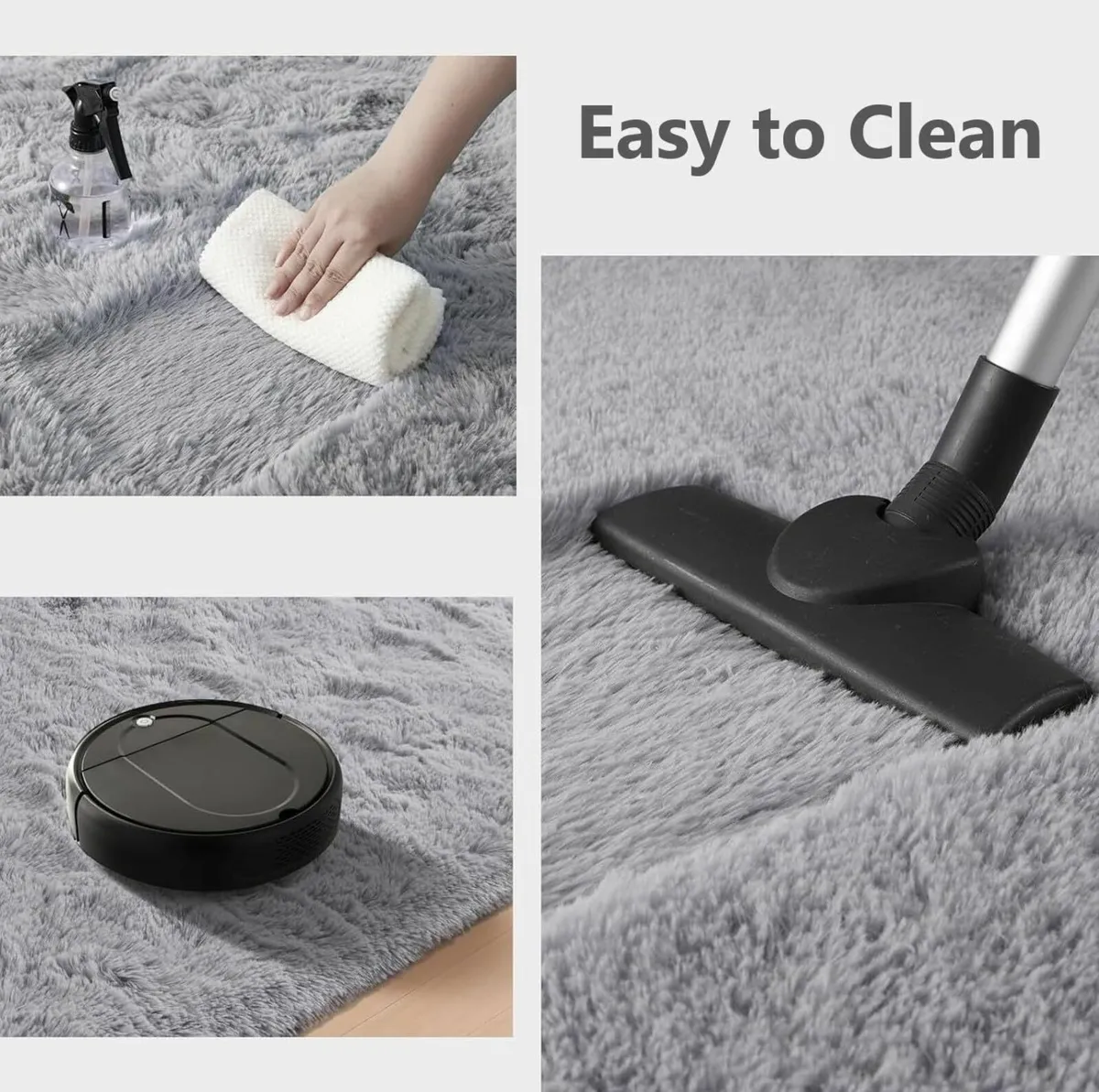 Fluffy Shaggy Rugs Living Room Large Anti Slip - Image 3