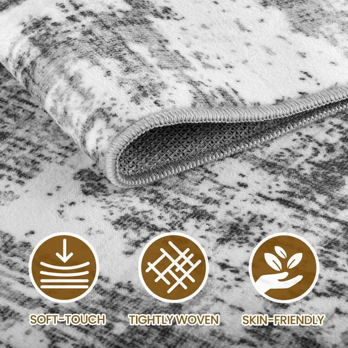 Rugs Living Room 160x230 Large Machine Washable - Image 1