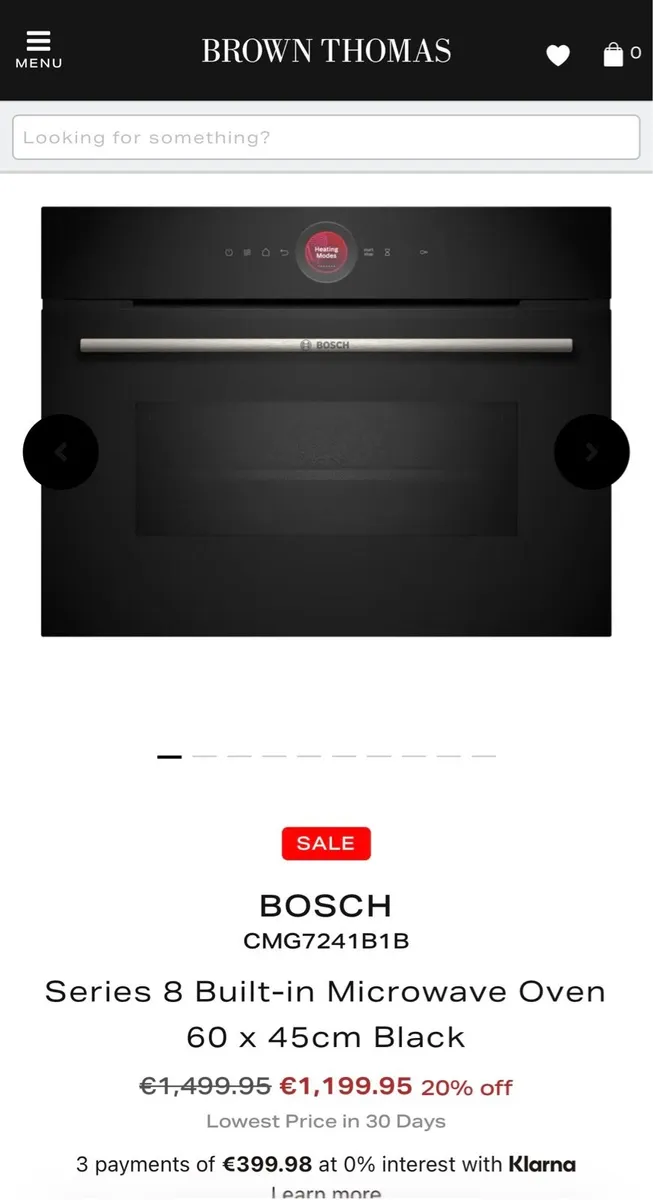 Bosch Series 8 Built-in Microwave Oven - Image 1