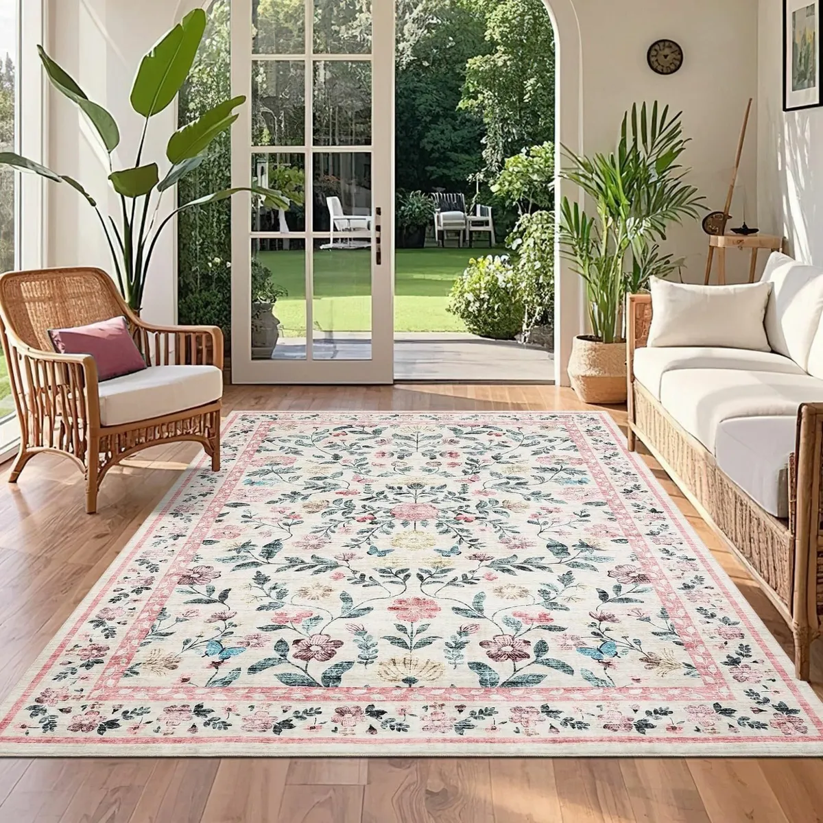 Washbale Rugs Living Room 120 x 170 cm Floral - Image 1