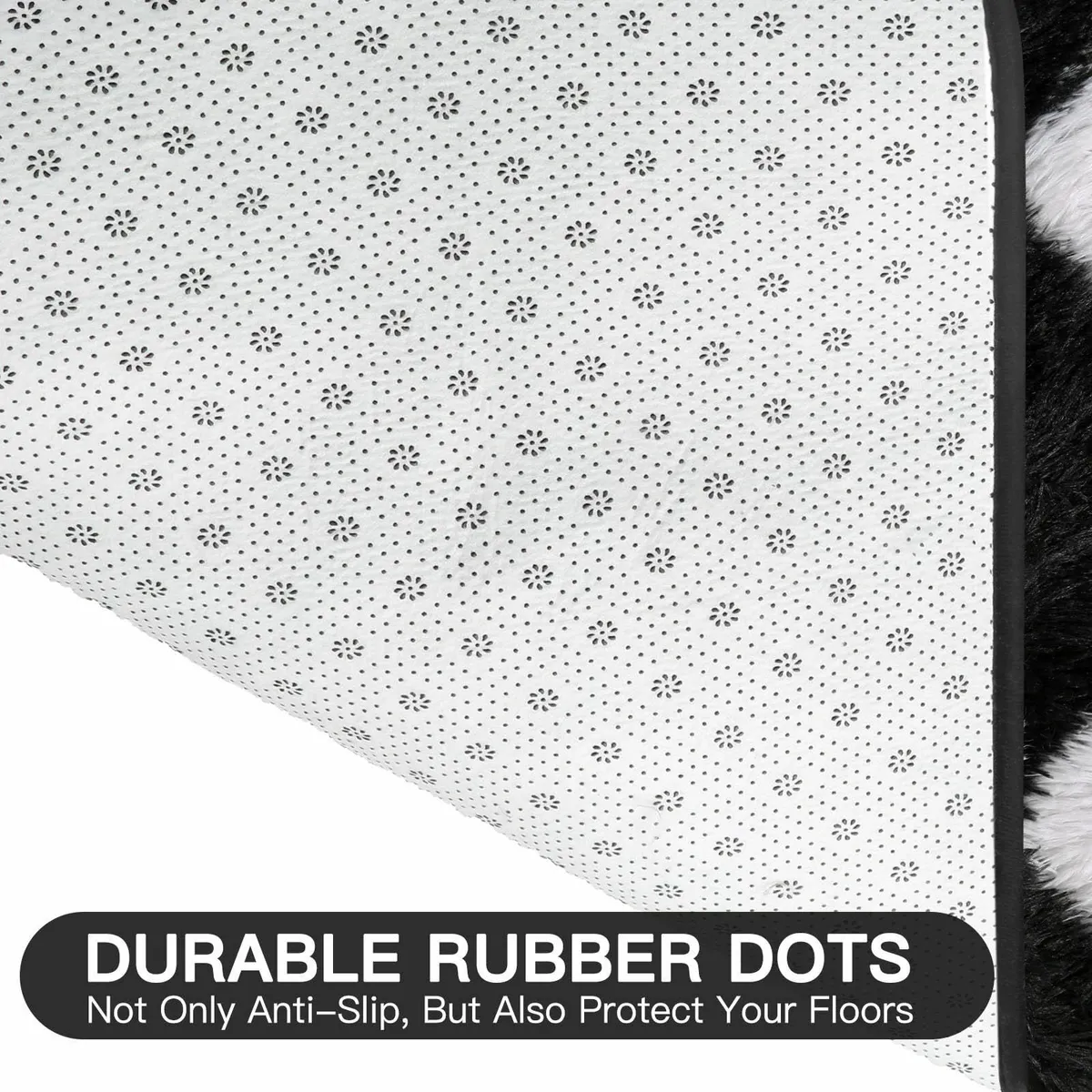 Checkered Rug Living Room 160x230cm Black and - Image 4