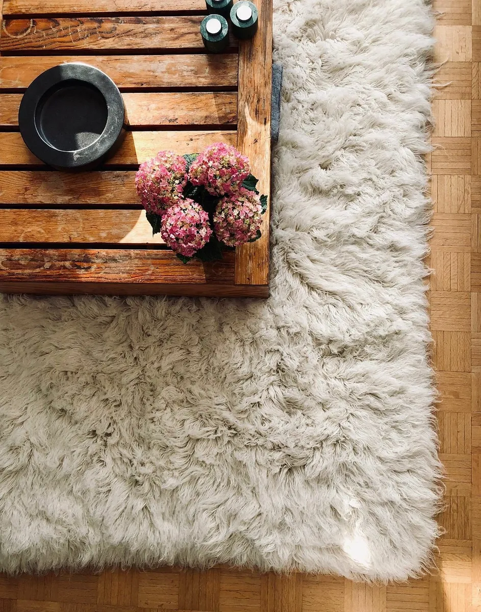 Premium Shaggy Flokati Greek Rugs Ivory colour - - Image 4