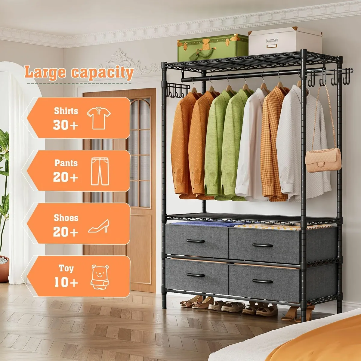 Clothes Rail Heavy Duty Clothing for Hanging - Image 4