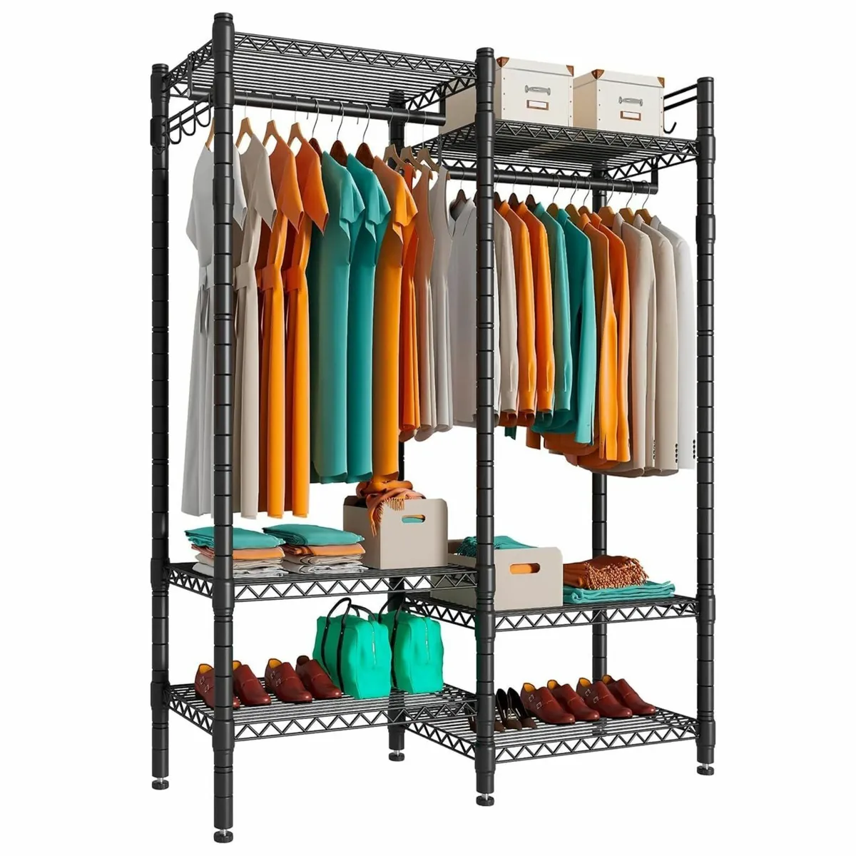 Heavy Duty Clothes Rail with Adjustable Shelves - Image 3