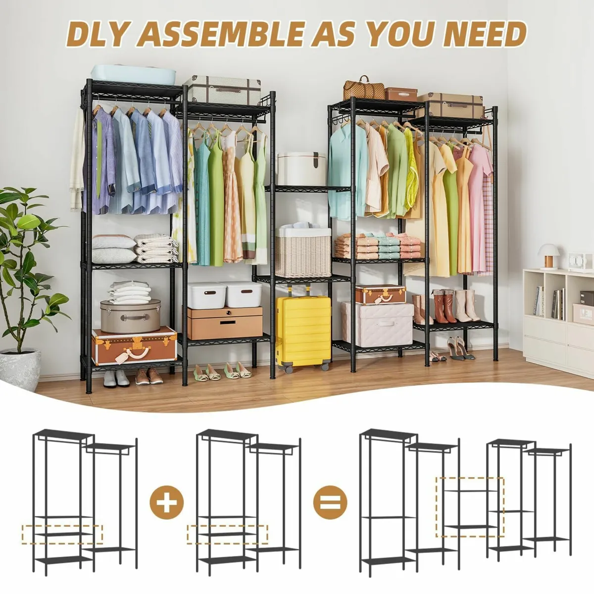 Heavy Duty Clothes Rail with Adjustable Shelves - Image 4