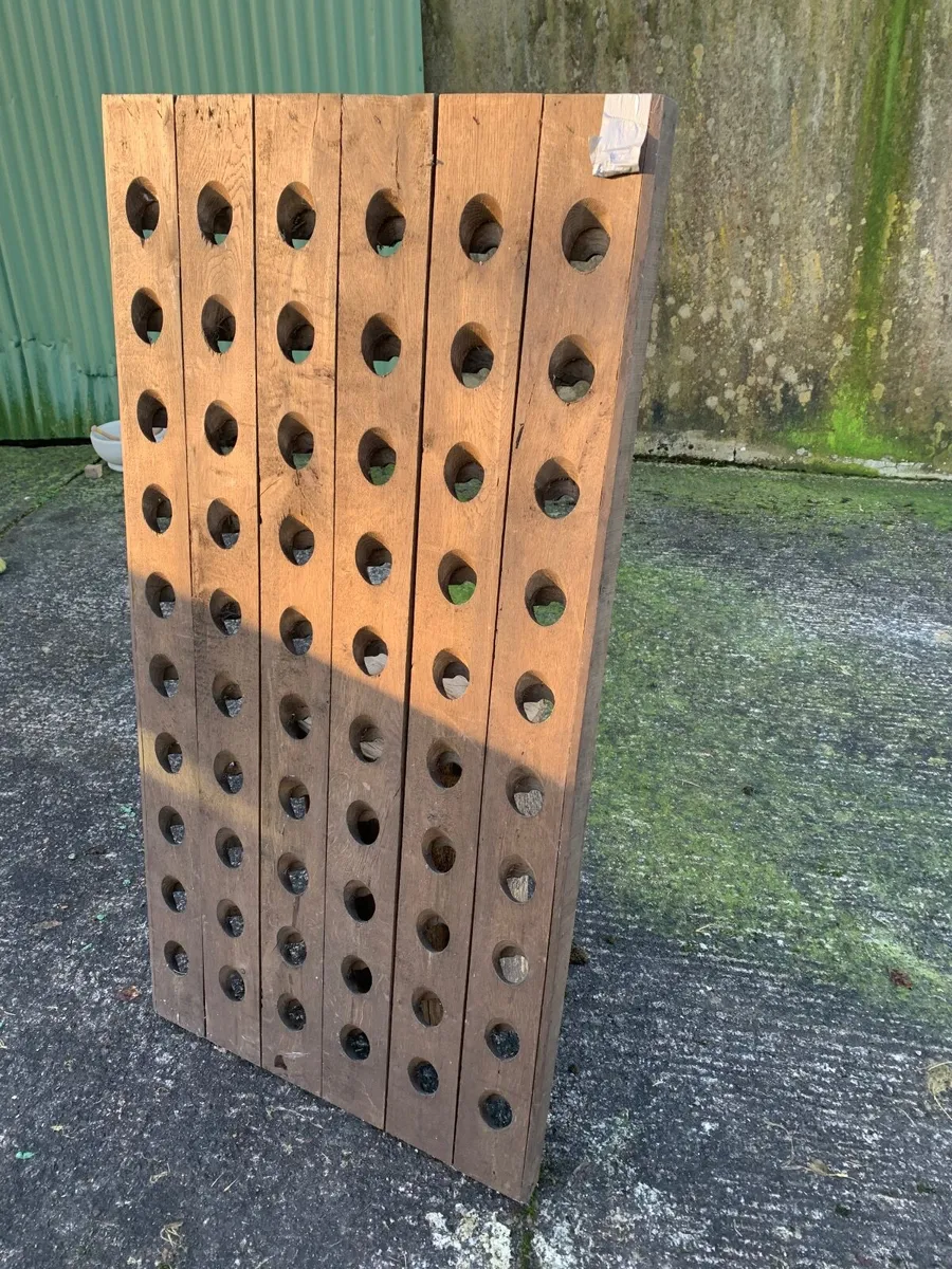 Collectible French Riddling Wine Rack - 60 Bottles - Image 1