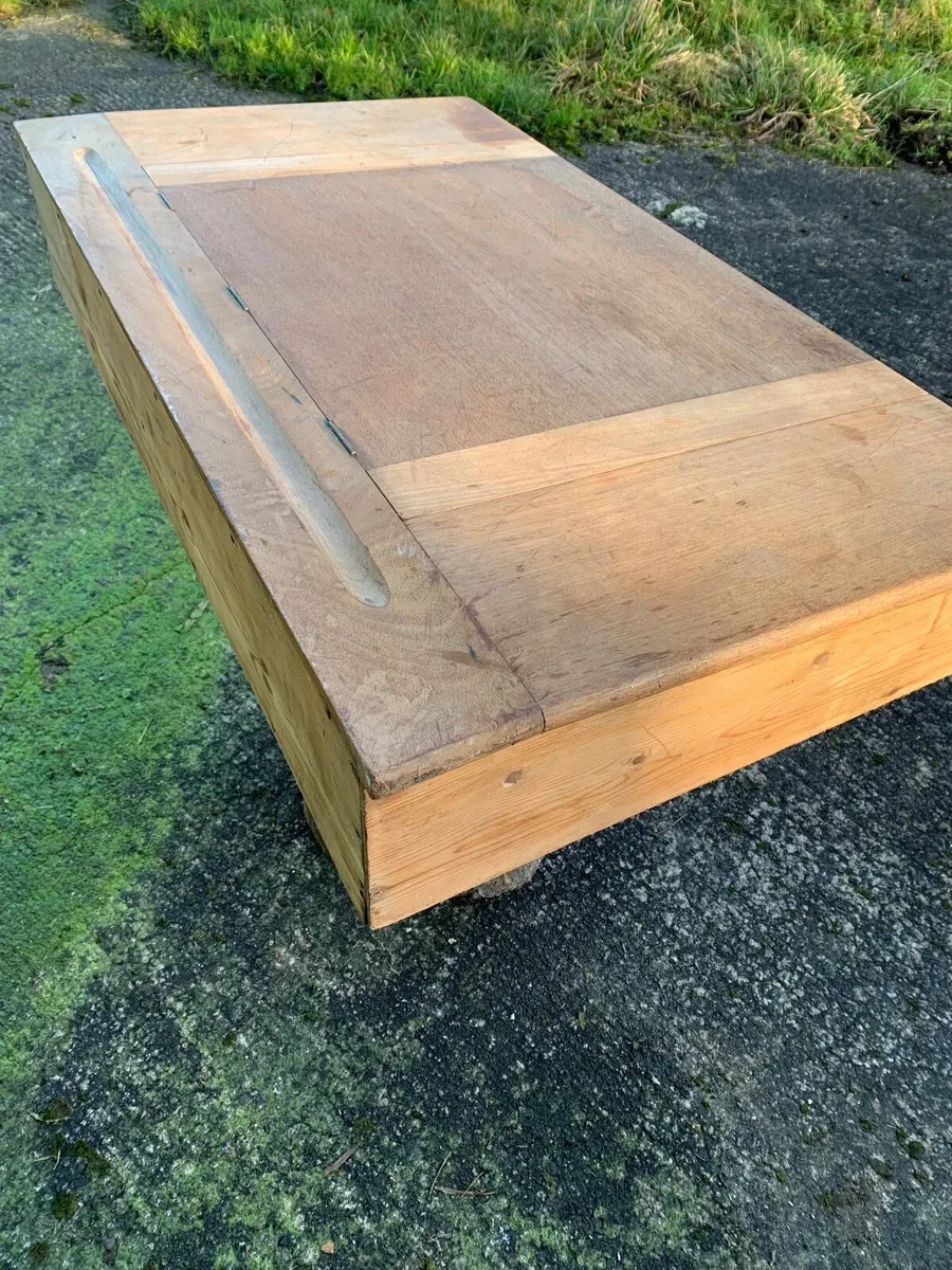 Large Vintage Wooden Writing Slope - Image 1