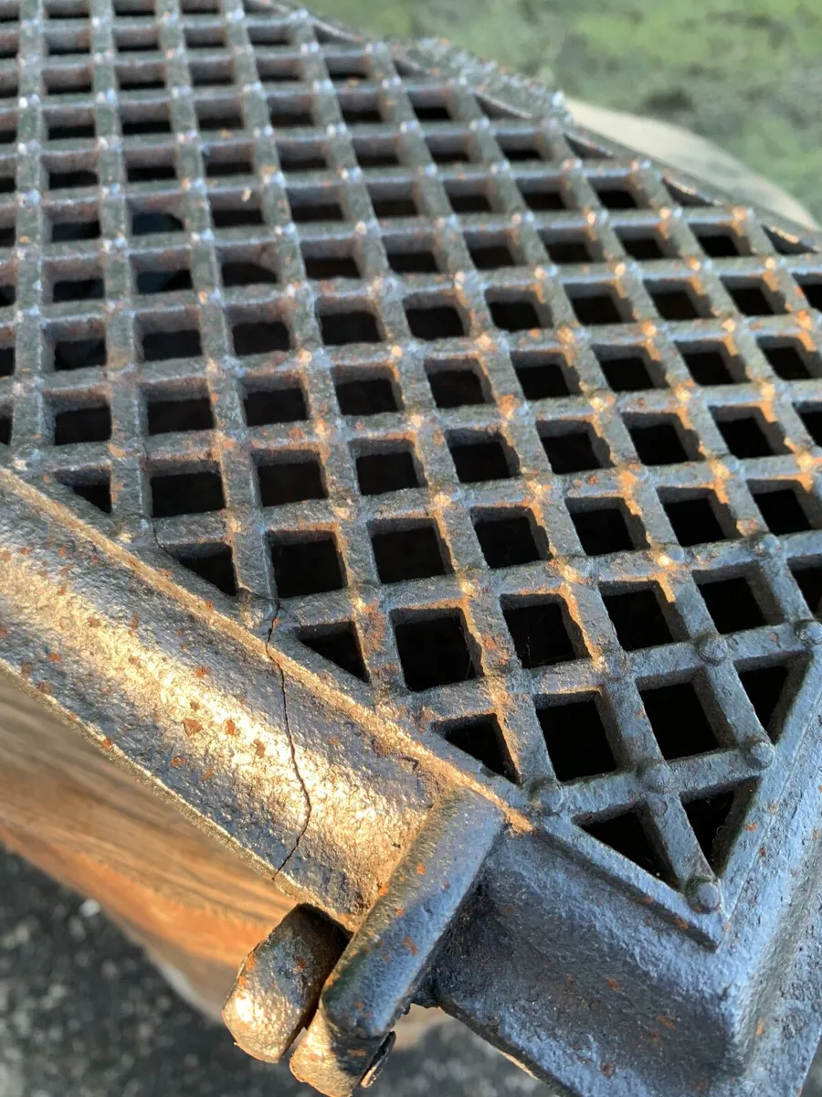 Vintage Cast Iron Fire Basket - Image 3