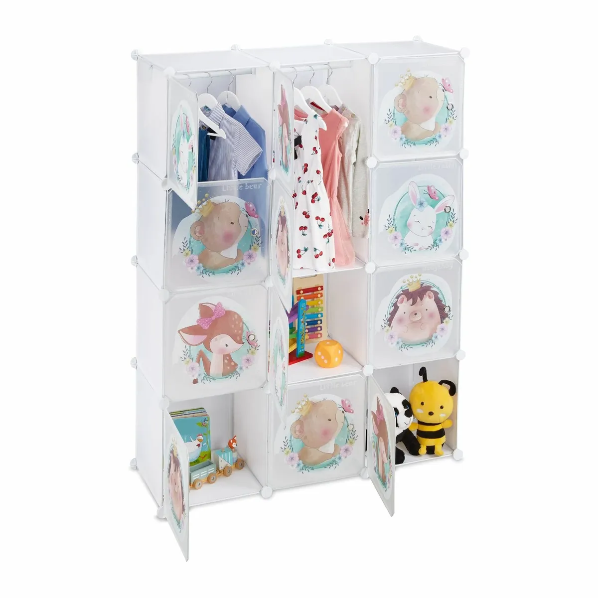 Plug-in Shelving Unit for Kids 2 Clothes Rods - Image 1