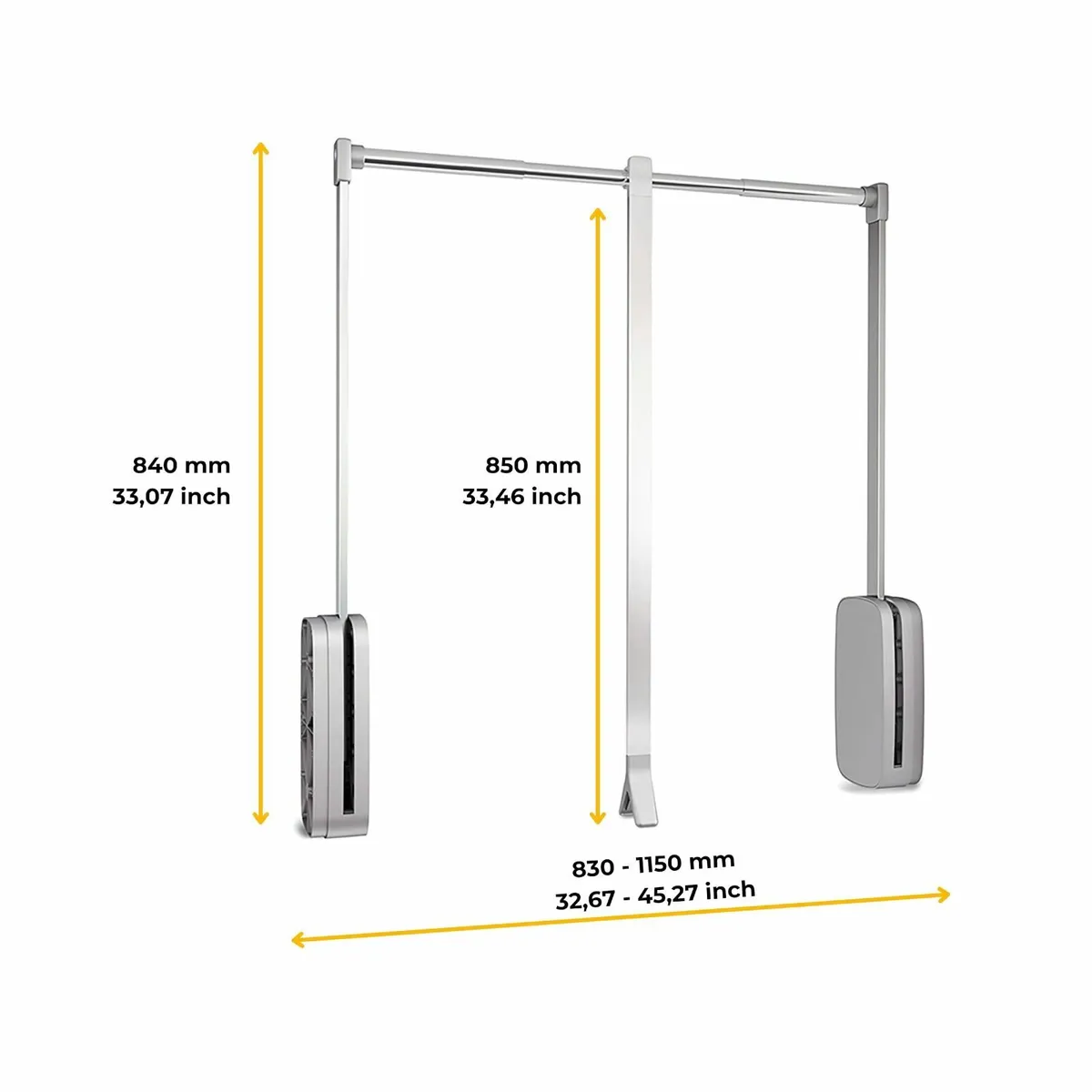 - Pull Down Hanging Rail for Wardrobe Lift - Image 3
