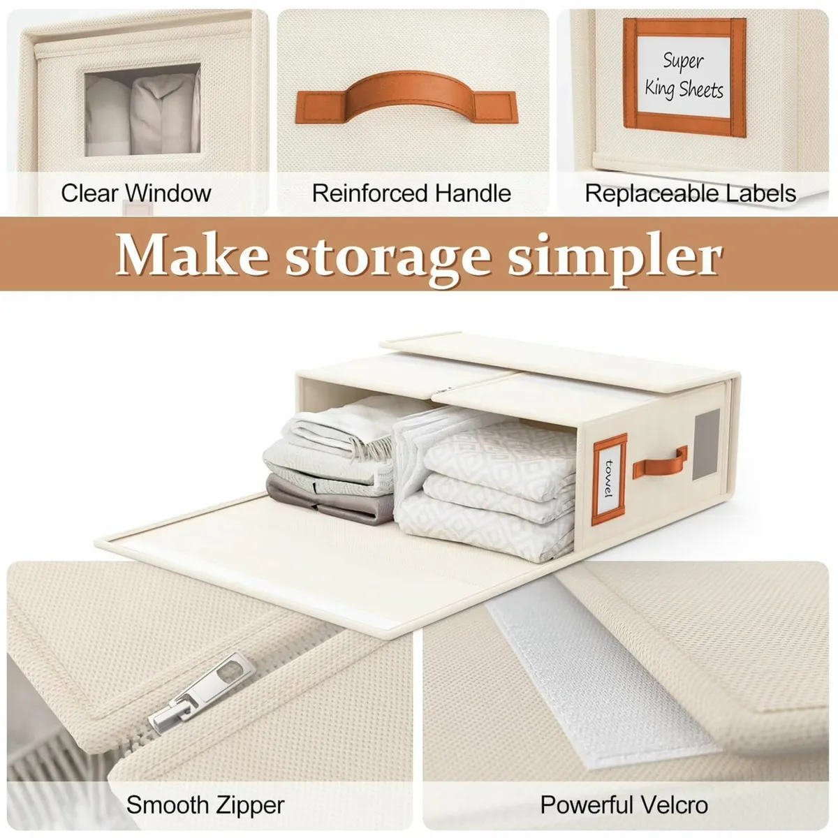 Linen Storage Bag with Handle - Foldable Bed - Image 3