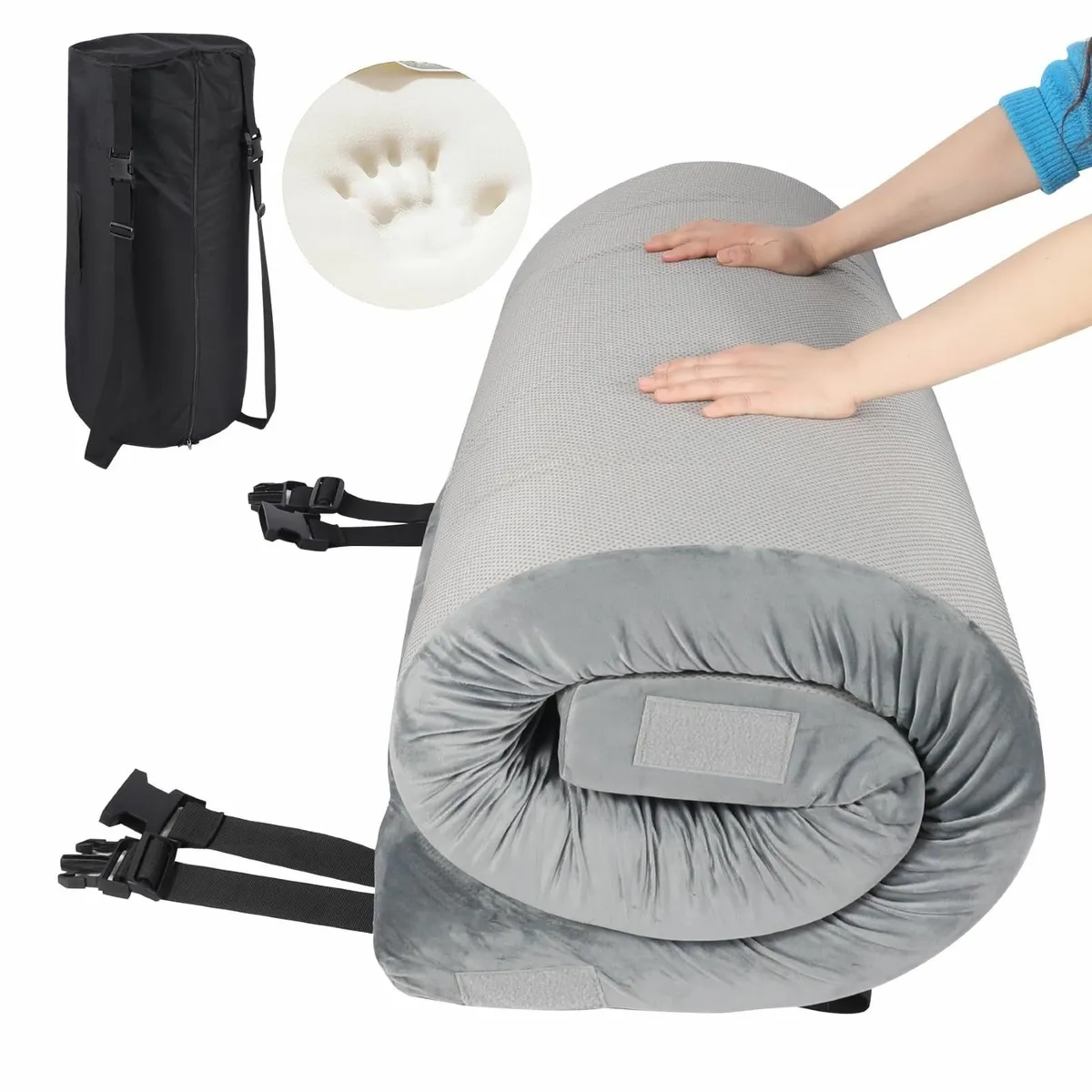 Foldable Memory Foam Camping Mattress Portable - Image 1