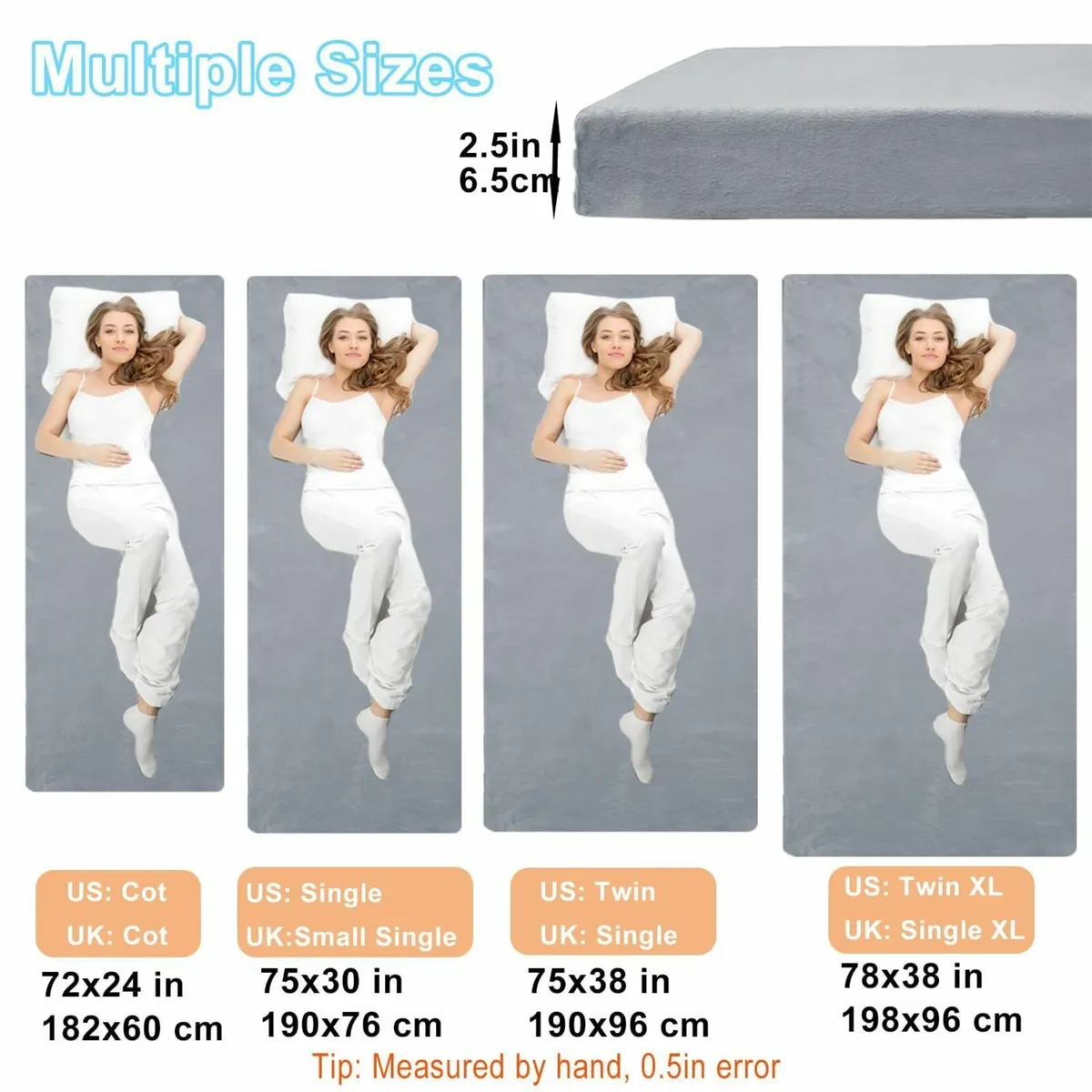 Foam Camping Mattress - Portable Roll Up Sleeping - Image 2