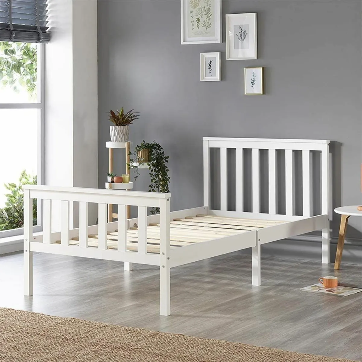 Atlantic Solid Wood Shaker Bed Frame White With - Image 3