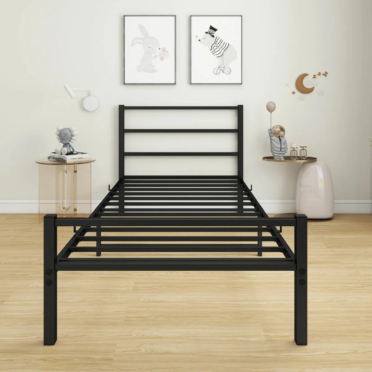 Single Bed Frame with Storage and Headboard - Image 1