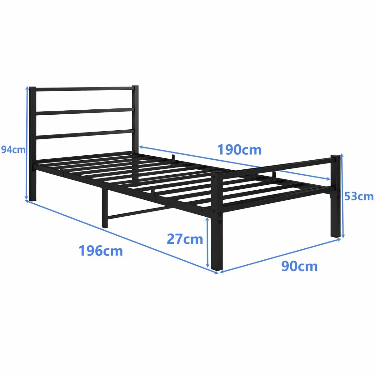 Single Bed Frame with Storage and Headboard - Image 2