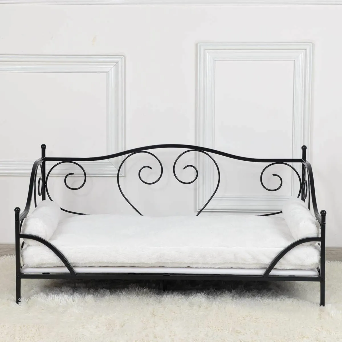 Pet Sofa Bed Metal Frame Dog Couch with Washable - Image 4