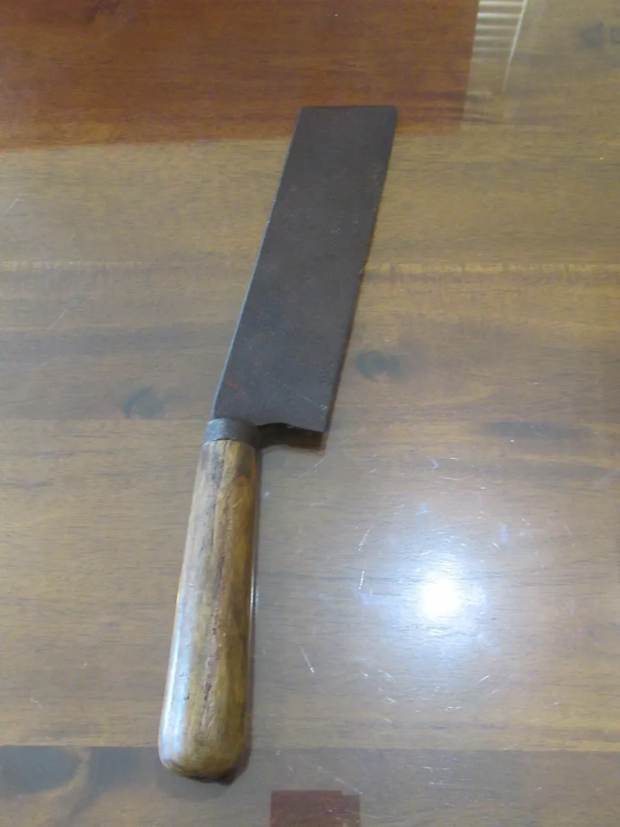 antique vintage tool CHOPPING AXE cottage pub Rust - Image 4