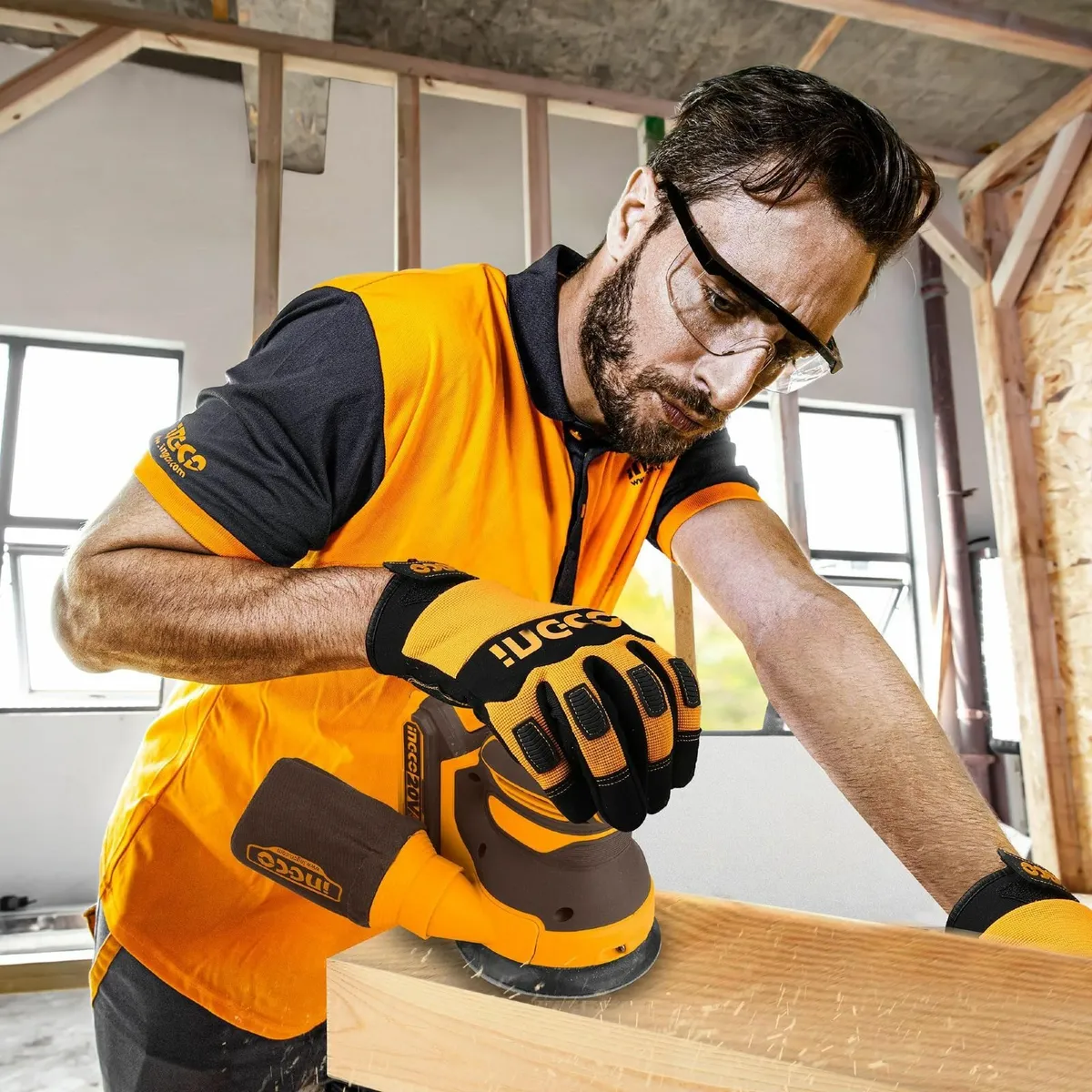 20V Cordless Random Orbit Sander 125mm (Body - Image 1