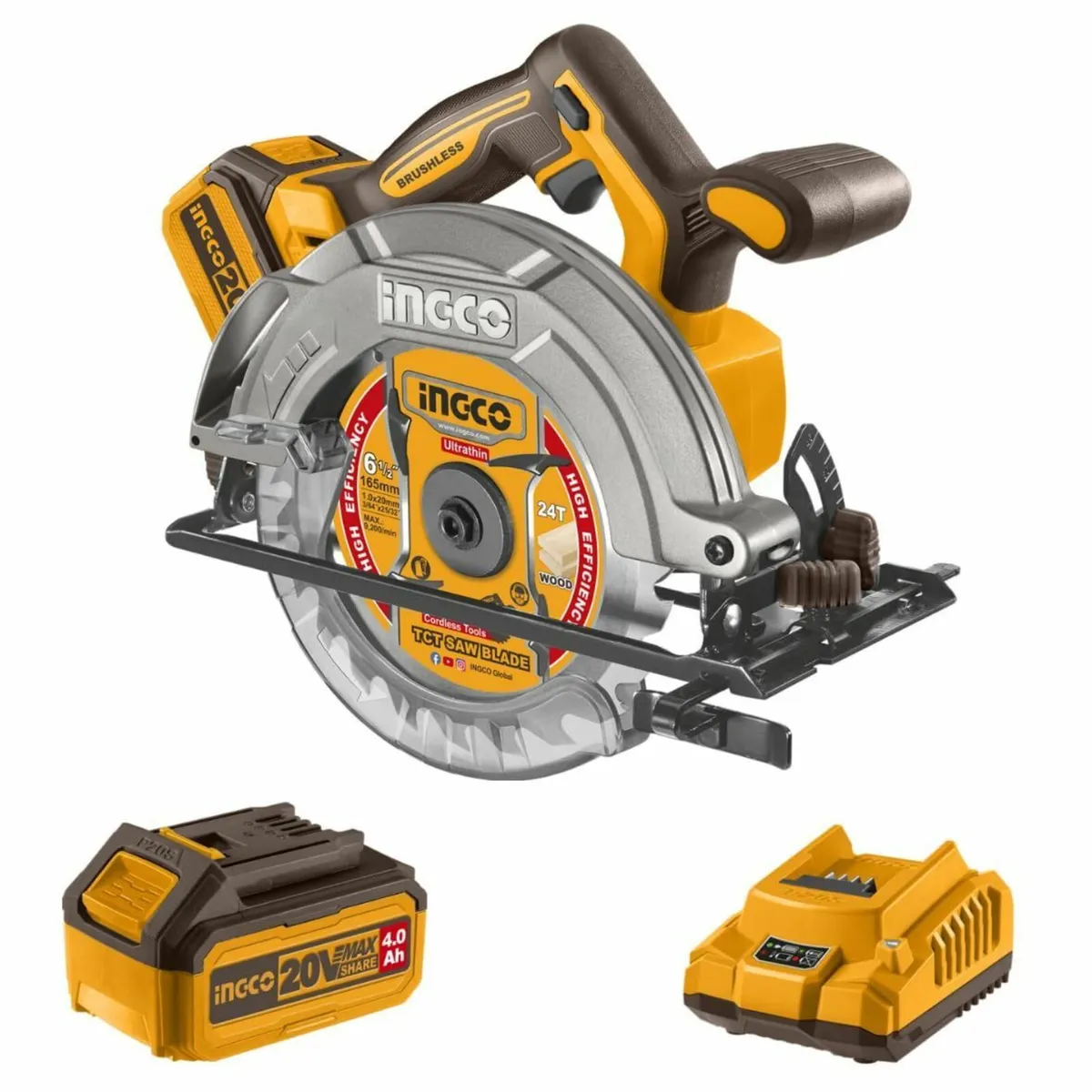 20V Cordless Circular Saw 165mm with Brushless - Image 1