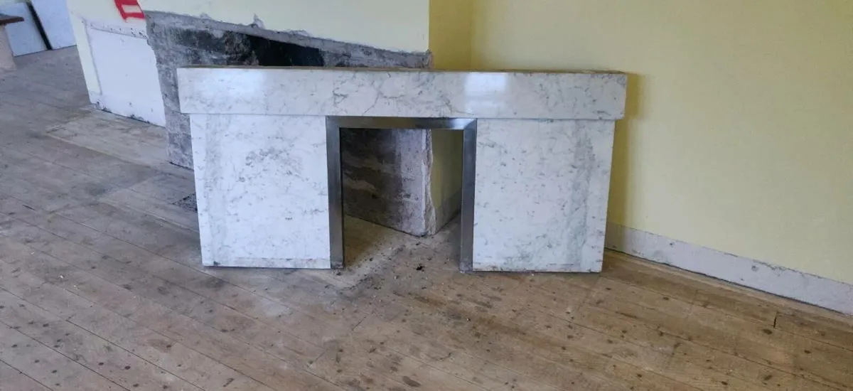 White Marble Fireplace - Image 1
