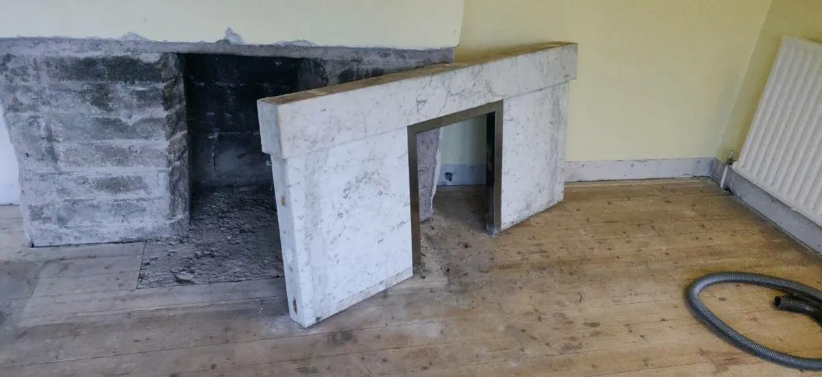 White Marble Fireplace - Image 2