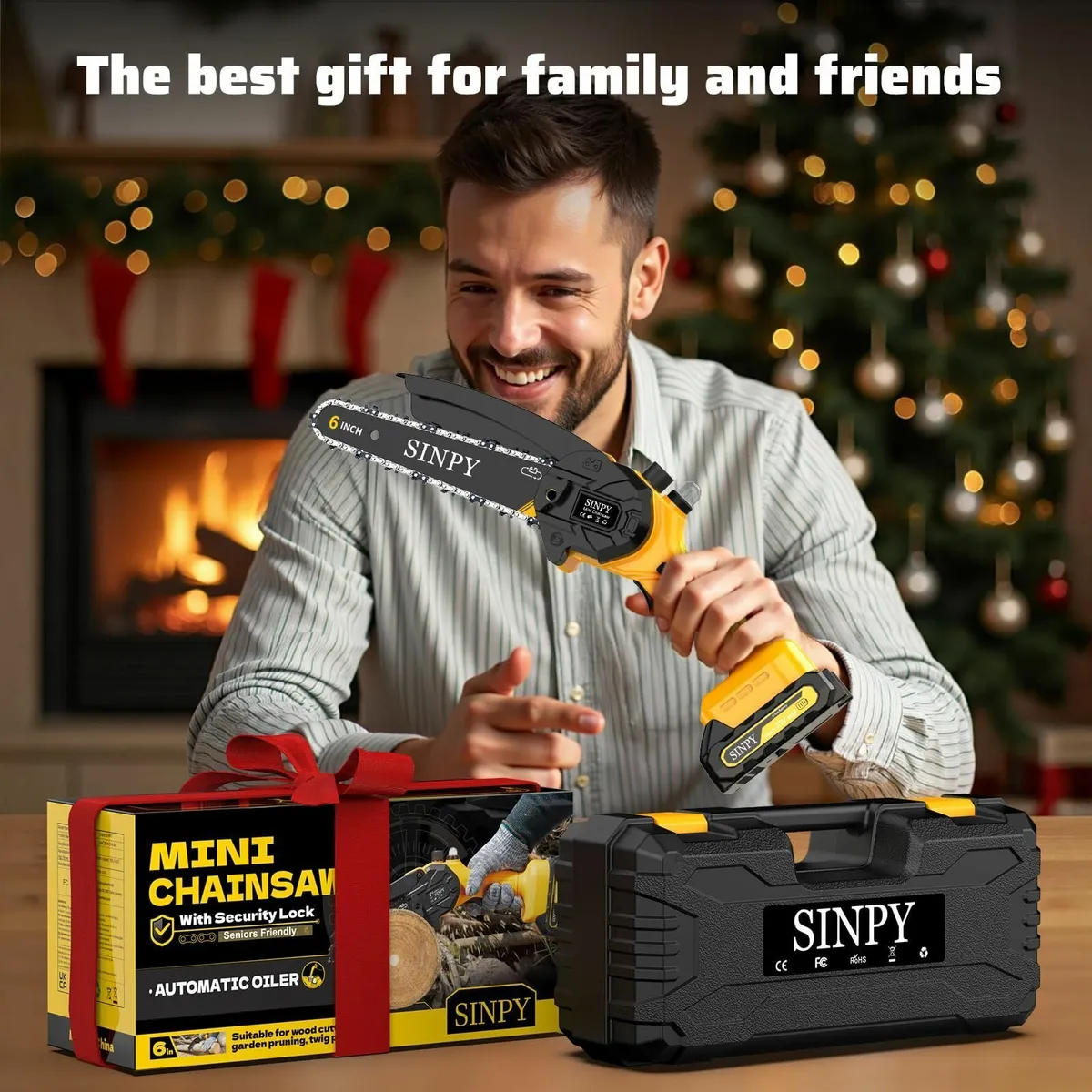 Mini Chainsaw Cordless 6 Inch Electric Power - Image 2