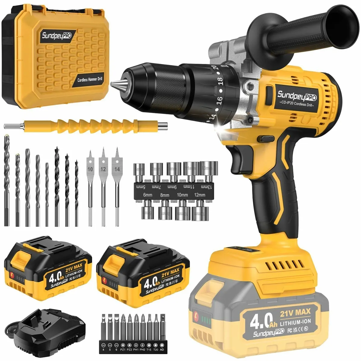 Cordless Hammer Drill 120N·m - 21V 1/2 Brushless - Image 1