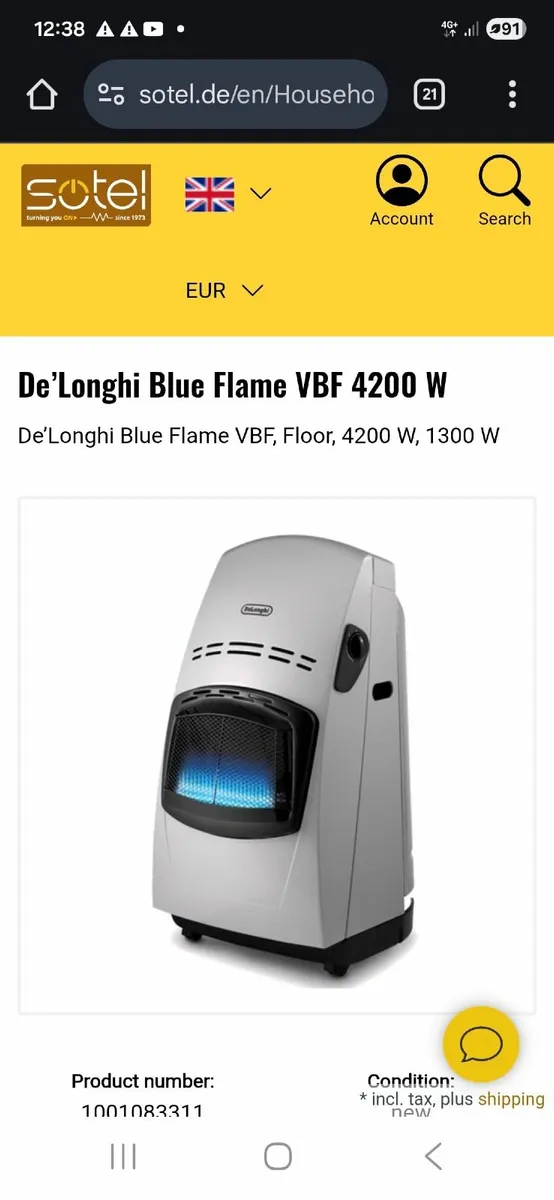 Gas heater  (DELONGHI) - Image 2