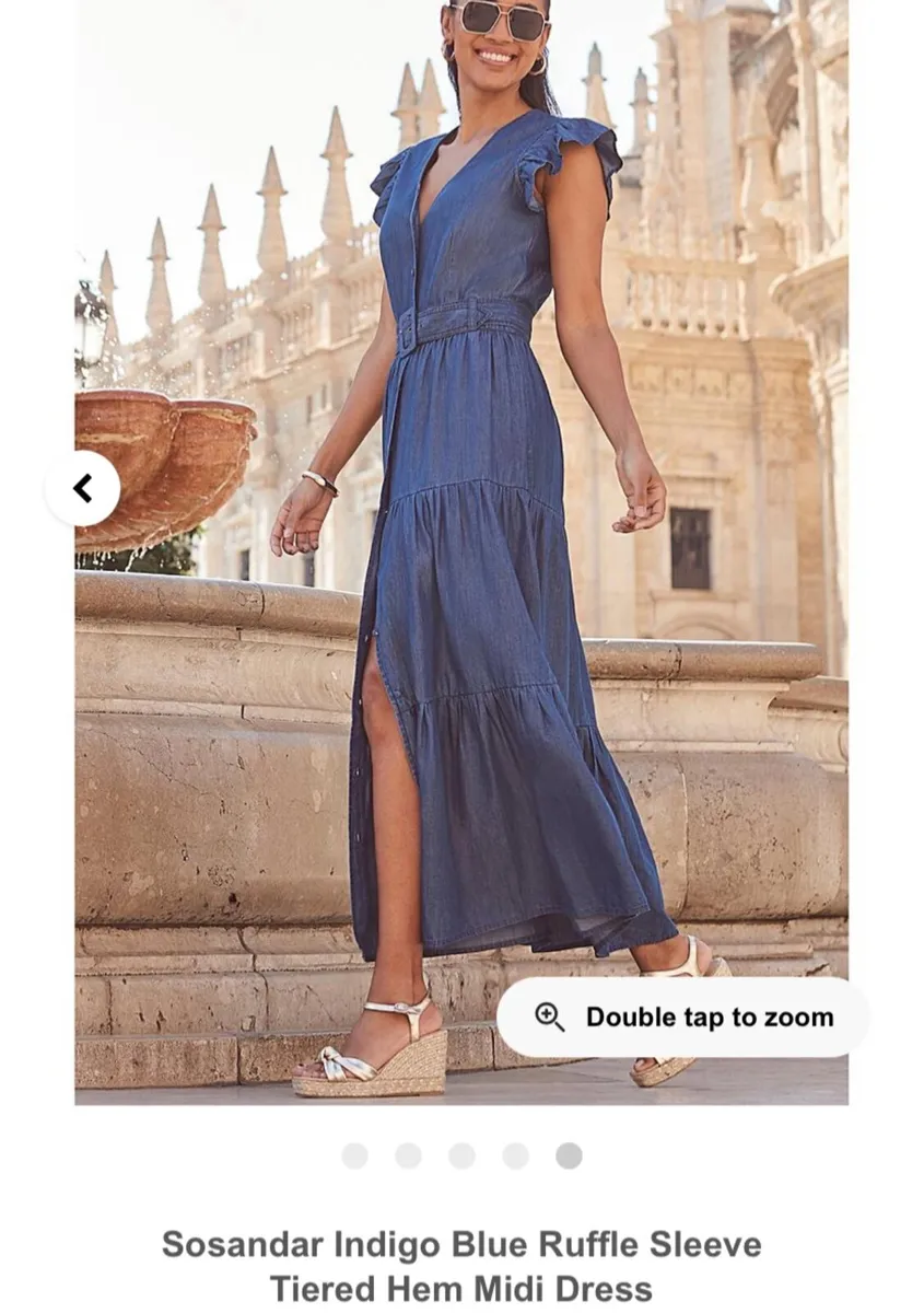 Sosandar soft denim dress - Image 2