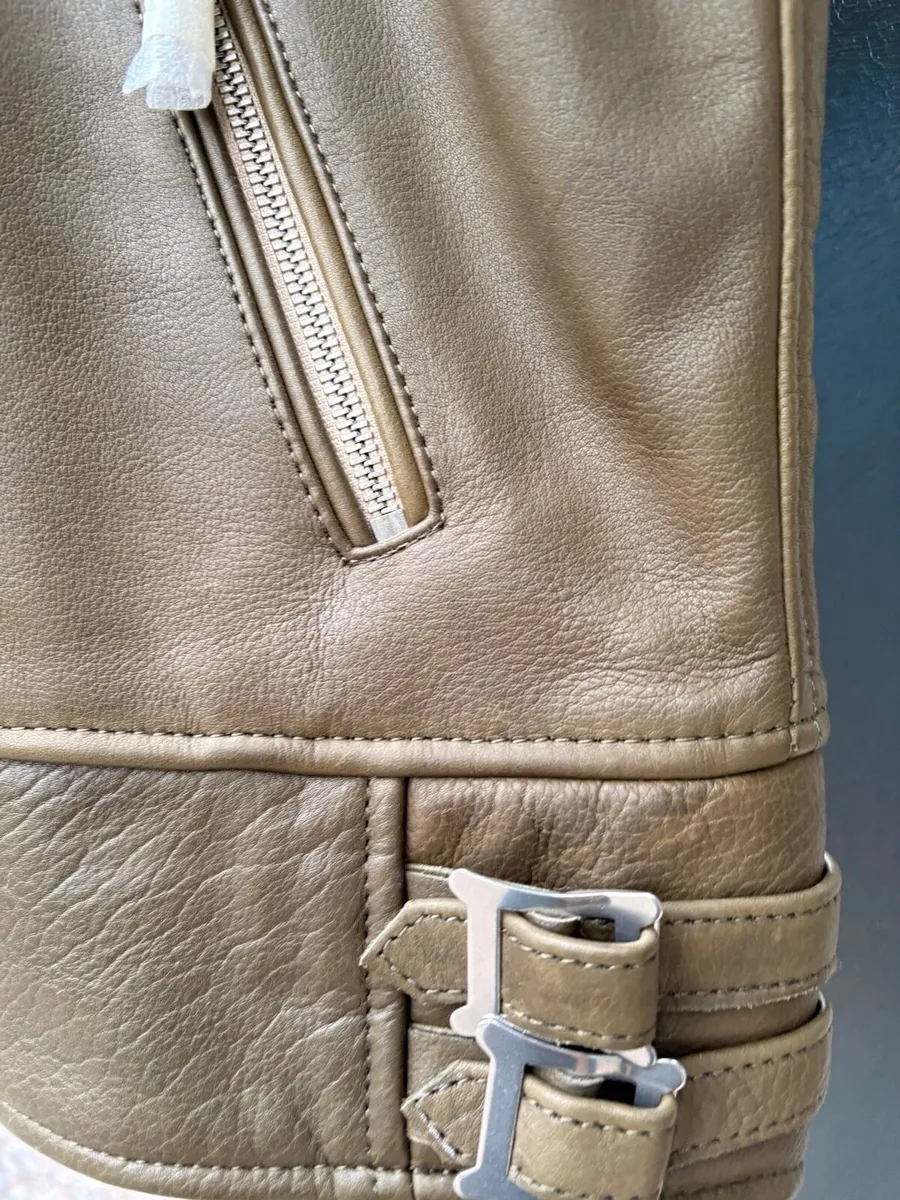 Goldtop Cafe Racer Leather Jacket - Image 3