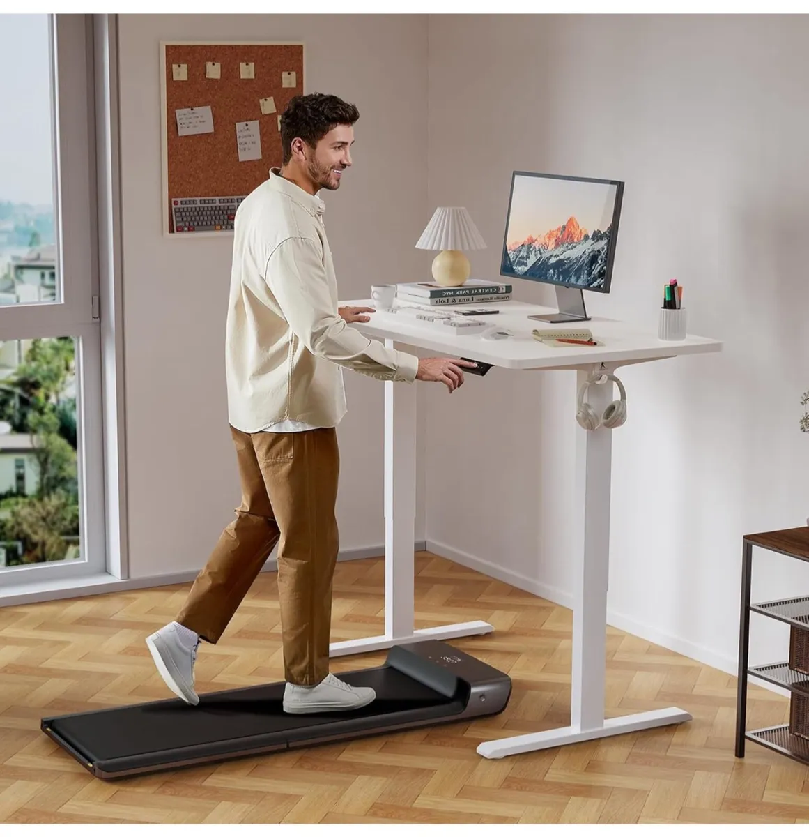 100 x 60 cm Standing Desk, Electric Height Adjusta - Image 2