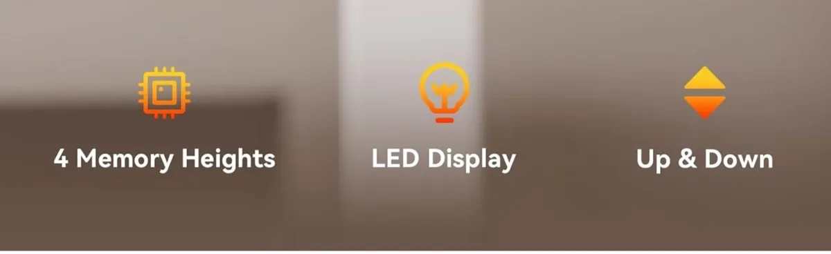 100 x 60 cm Standing Desk, Electric Height Adjusta - Image 2