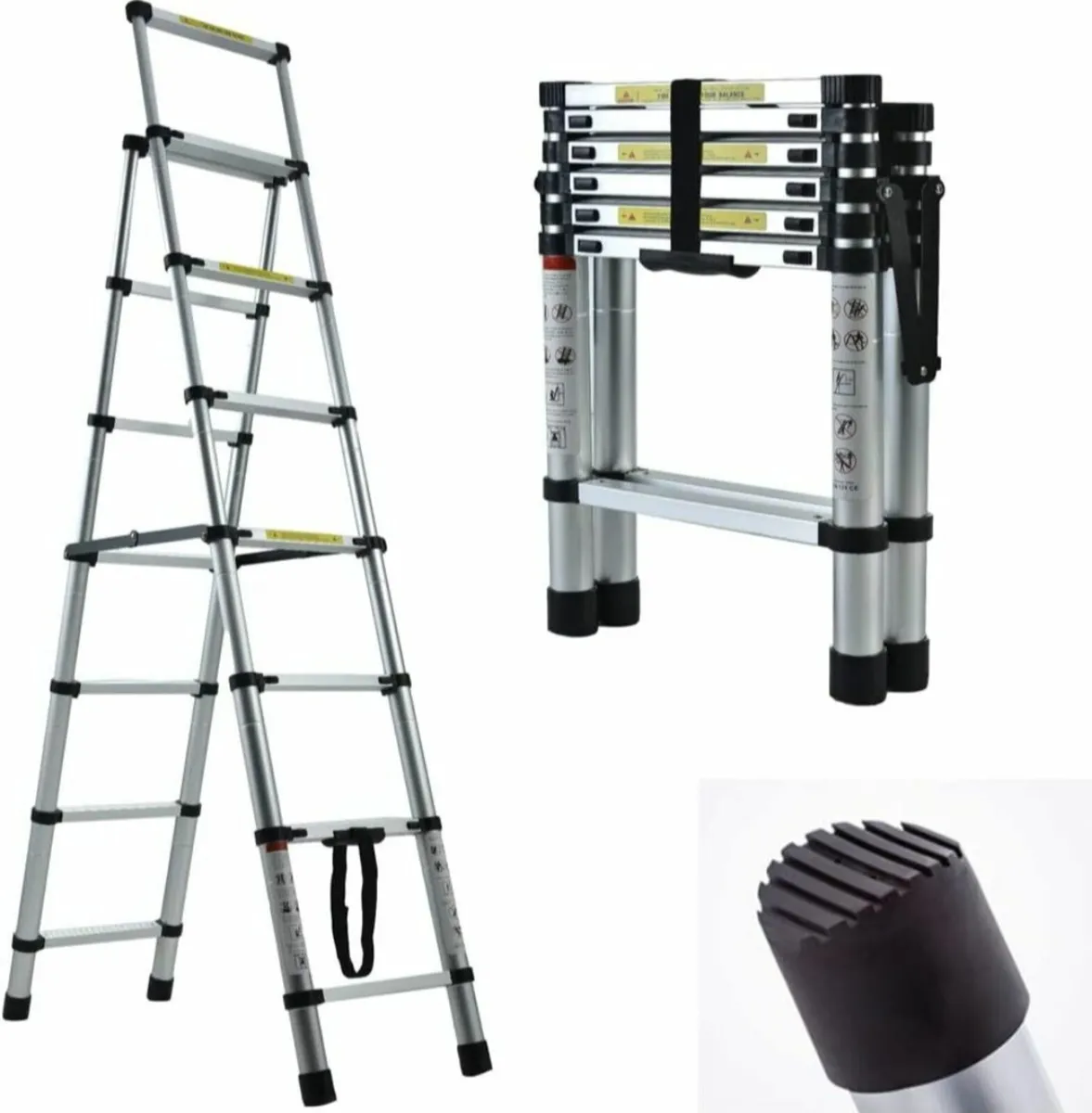 Telescopic Foldable Step Ladder Aluminium Podium - Image 1