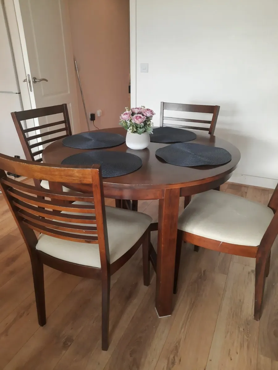 Wooden Table and 4 chairs - Image 1