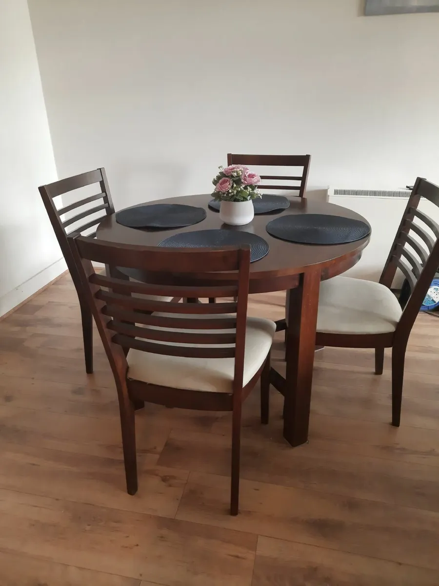 Wooden Table and 4 chairs - Image 2