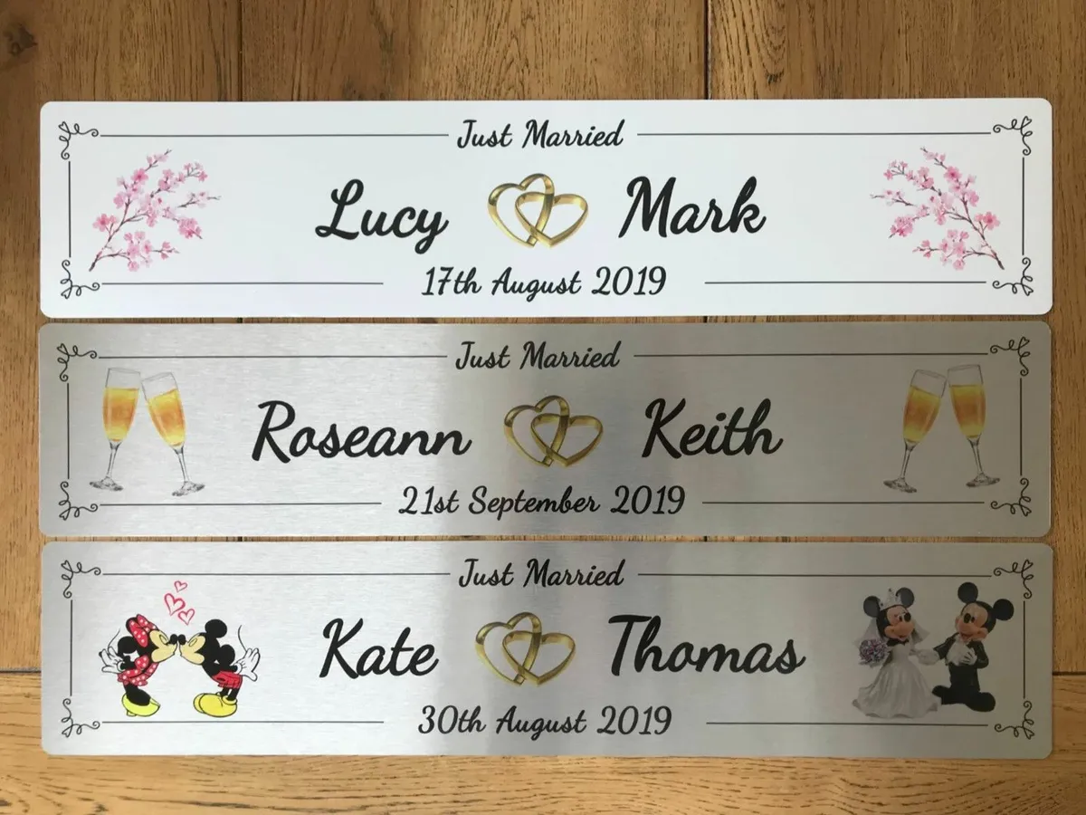 Personalised Wedding Number Plates - Image 1