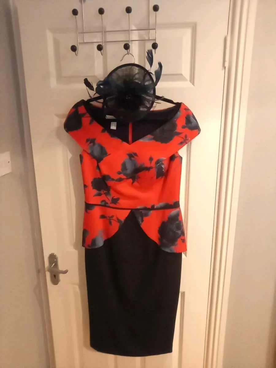 MOTHER. OF. THE. BRIDE DRESS. AND. FASCINATOR - Image 1