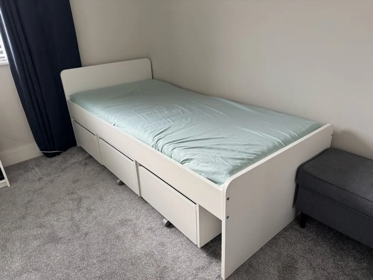 Ikea slakt bed with stoarge - Image 1