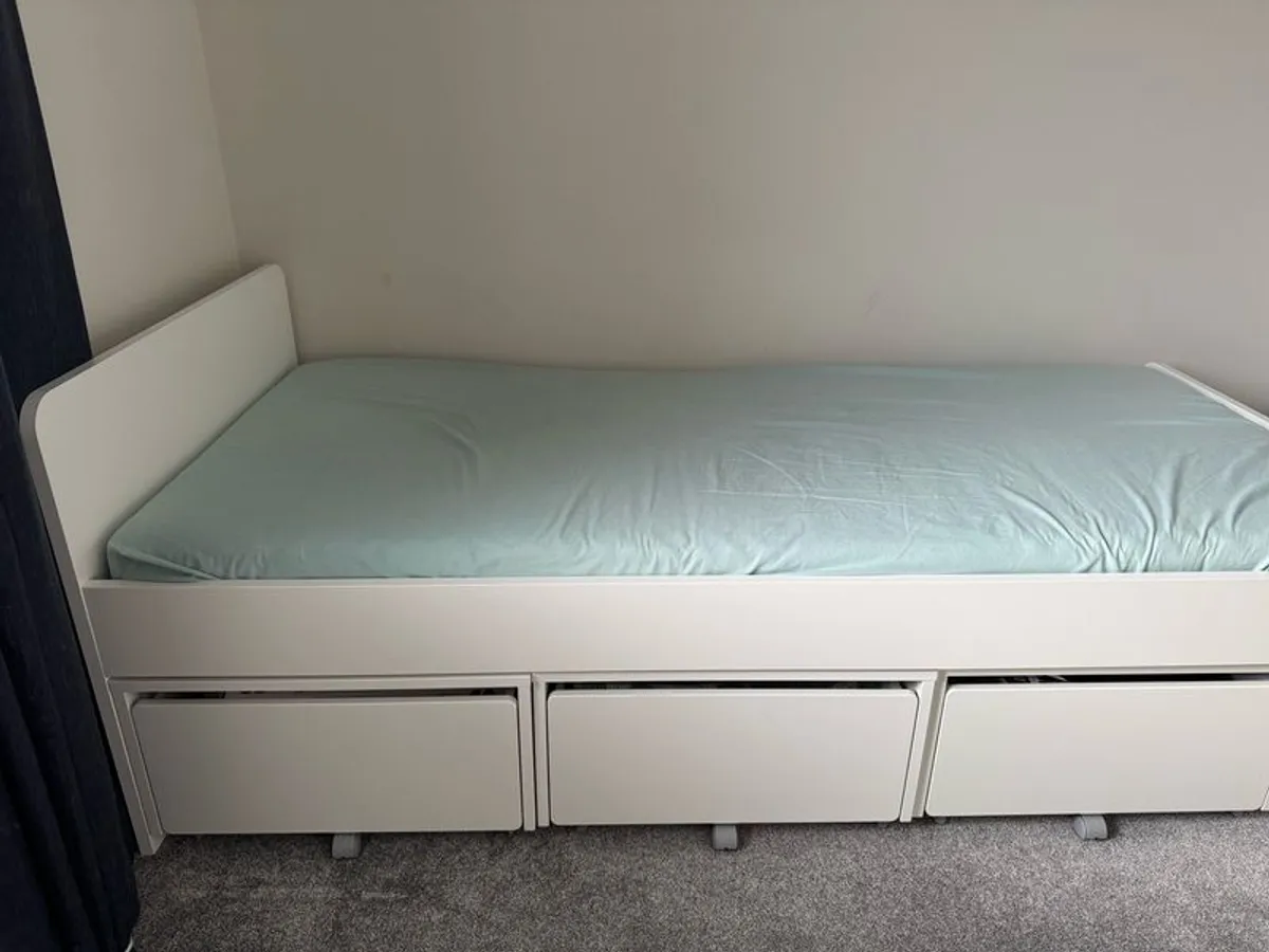 Ikea slakt bed with stoarge - Image 2