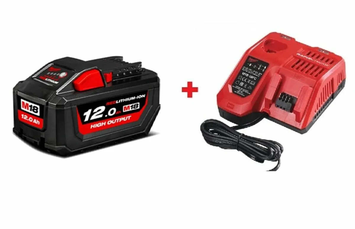 Milwaukee M18 12Ah + 5.5Ah + Fast Charger - Image 2